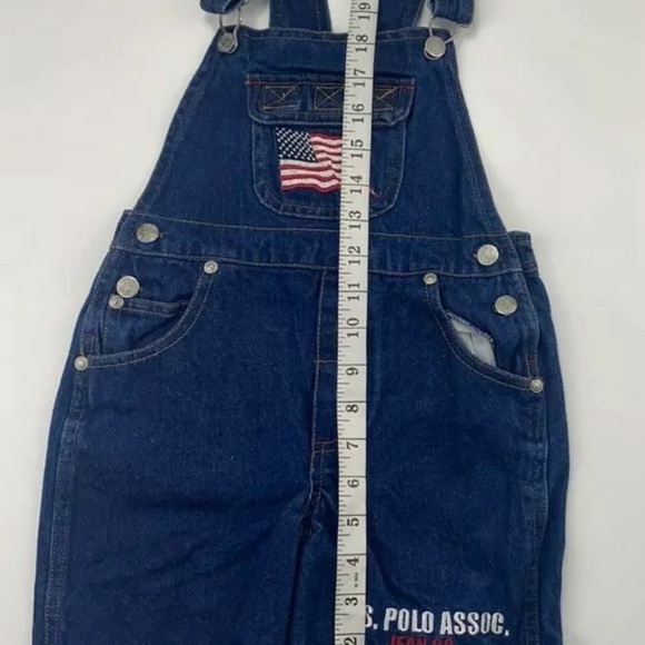 US Polo Assn Bib Overalls  Toddler Jean Shorts 4T - Picture 6 of 8